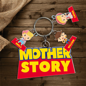 Personalized Gifts For Mom Keychain Mom Story-Homacus