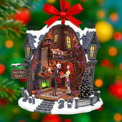 Spooky Love Christmas Ornament – Personalized Gifts For Couple 04pgqn110825