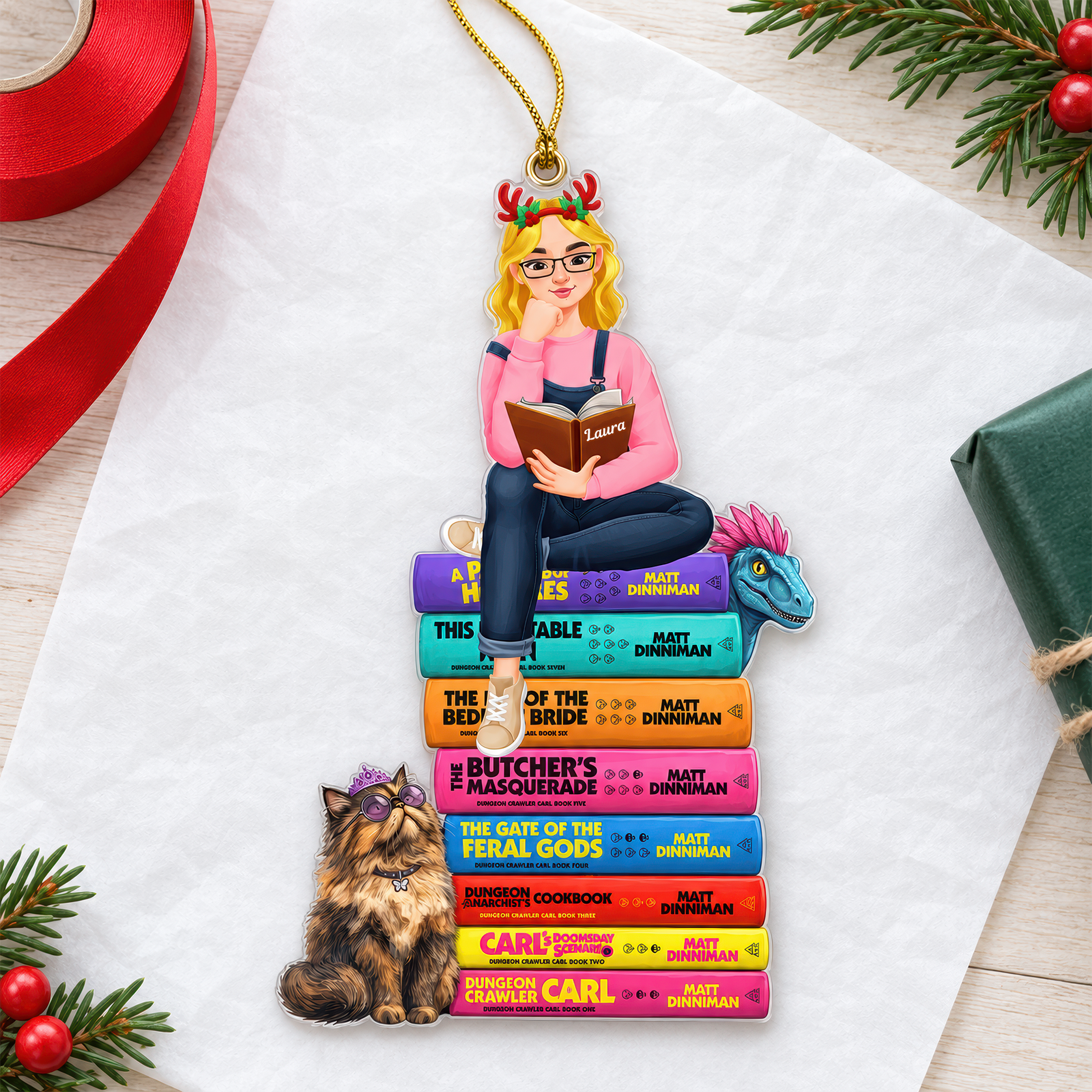 Mystical Bookish Adventure Ornament - Personalized Gift For Book Lovers 03HUQN081026PA