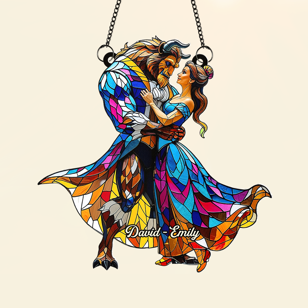 Personalized Gifts For Couple Suncatcher Ornament, Fairy Tale Romantic 06TGPU090725