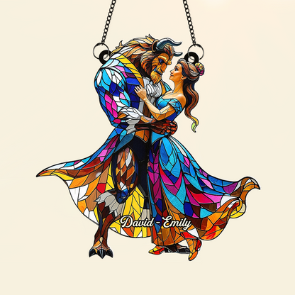 Personalized Gifts For Couple Suncatcher Ornament, Fairy Tale Romantic 06TGPU090725