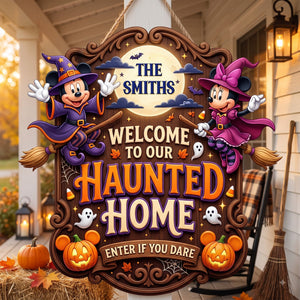 Enter If You Dare Acrylic Sign - Personalized Spooky Gifts For Family 01toqn310726