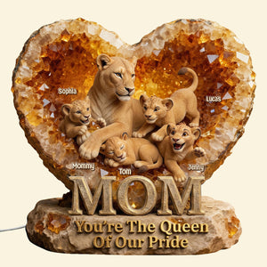 You're The Queen Of Our Pride - Personalized Gifts For Mom Acrylic Light Box 03hutn130426