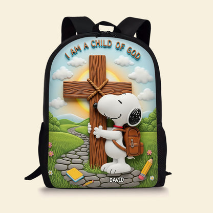 Hugging Cross - School Bag Personalized Gifts For Kids 01NATN070825