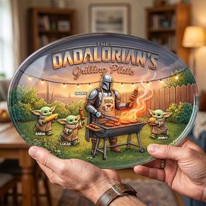 Warrior Dad Grilling Plate - Personalized Gifts For Dad 01natn130526