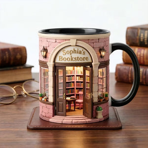 Custom Bookstore Mug - Personalized Coffee Mug - Book Lover Gifts - Coffee Mug - GoDuckee