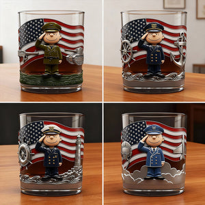 Millitary Forces Veteran Drinking Glass - Personalized Gifts For Veterans 05palu241225