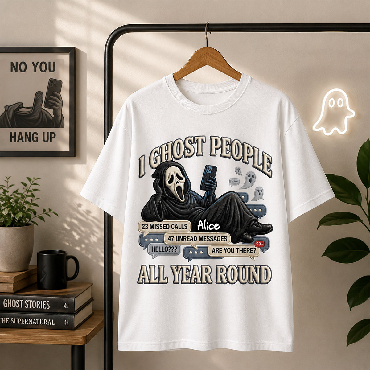 Ghosting All Year Shirt - Personalized Funny Gifts For Horror Movie Lovers 01todh140826