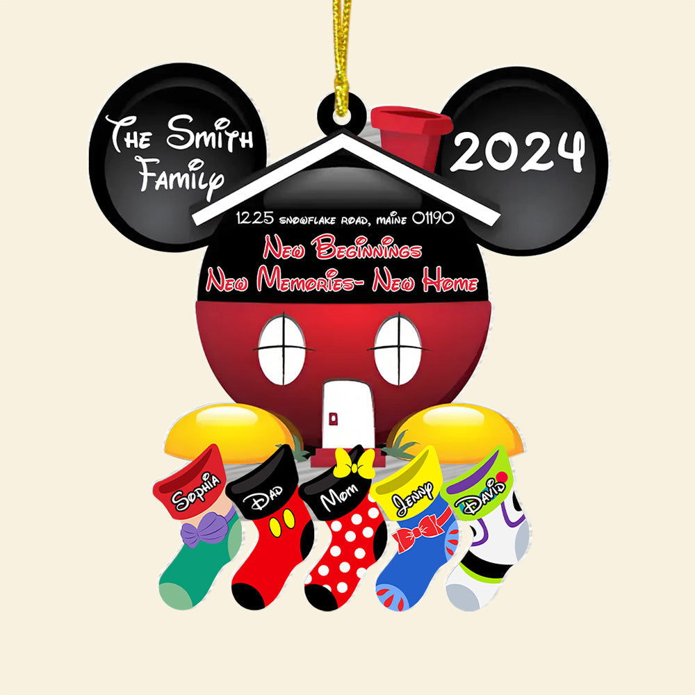 Personalized Gifts For Family Christmas Ornament 04xqtn301024 New Beginnings New Memories New Home - Ornament - GoDuckee