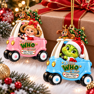 Baby On Car Ornament - Personalized Gifts For Pregnancy Christmas Ornament 05HUQN161026