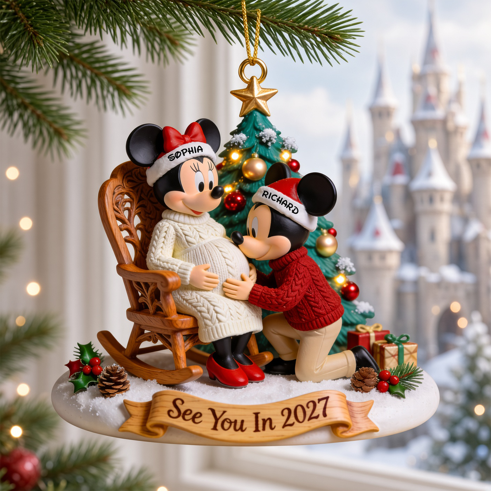 Sweet Expecting Parents Christmas Ornament – Personalized Pregnancy Gift 11PGQN221026