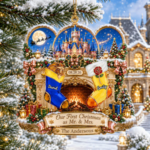 Newly Married Couple Christmas Ornament - Personalized  Gifts For Couple 03naqn030926