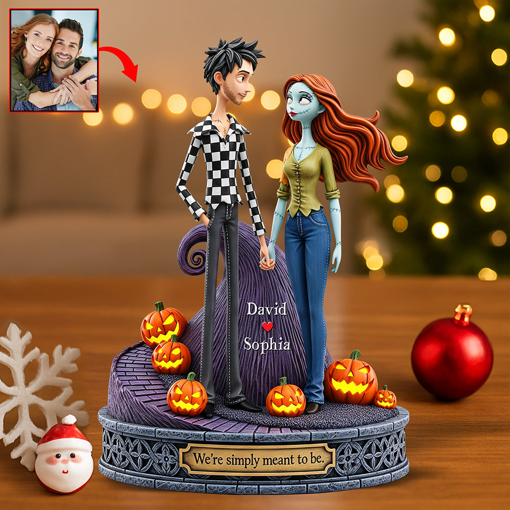 Spooky Couple Acrylic Plaque - Custom Photo Halloween Gifts For Couple 04naqn180825