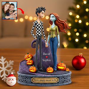 Spooky Couple Acrylic Plaque - Custom Photo Halloween Gifts For Couple 04naqn180825