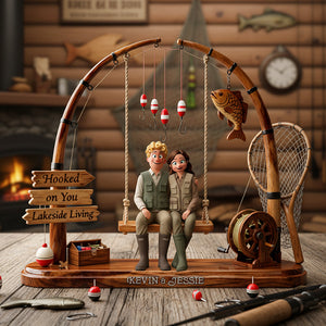 Fishing Couple Acrylic Plaque - Personalized Gifts For Couples 01ohta220126
