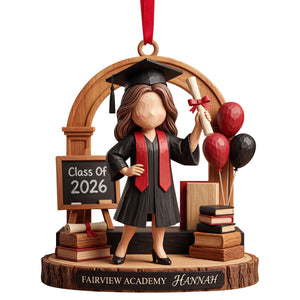 Senior Graduation Acrylic Ornament - Personalized Christmas Gifts For Graduates 01natn120926