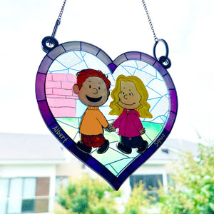 Couple Suncatcher Ornaments - Personalized Gifts 01QHQN230424DA-Homacus