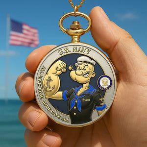 Service Remembered Pocket Watch Personalized Gifts For Veteran 04NAQN190625