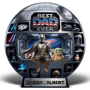 Dad Space Station Acrylic Plaque, Personalized Gifts For Dads 02qhqn150526