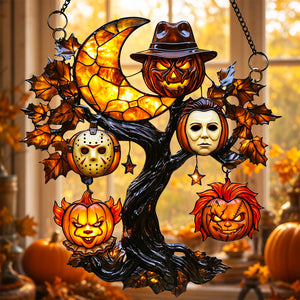 Spooky Halloween Pumpkin Tree Suncatcher Ornament 02PGDT200826