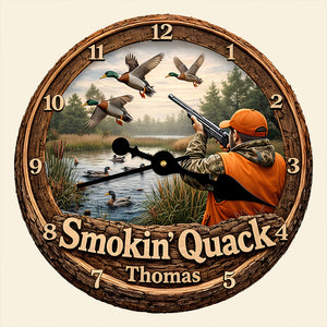 Duck Hunting Wall Clock Personalized Gifts For Hunters 01HUDT231225