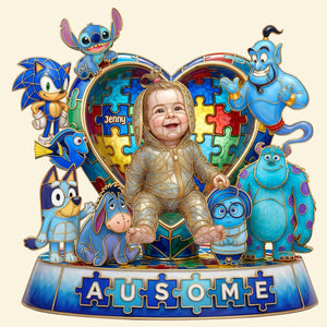 Ausome Gang Acrylic Plaque - Custom Photo Gifts For Autism Kids 03qhtn020426