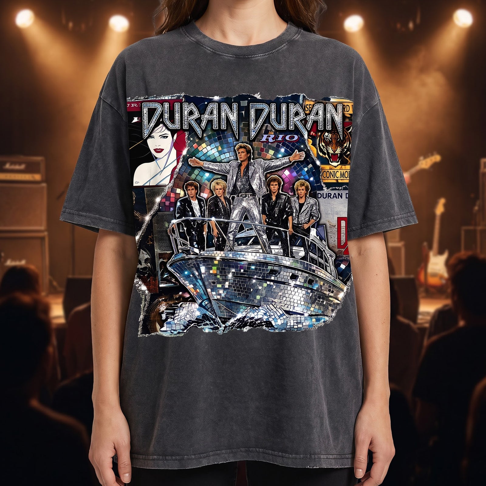 New Wave Duran Duran Washed T-shirt, Personalized Gifts For Music Lovers 06qhqn050826