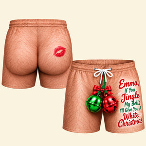 Naughty Christmas Men's Beach Shorts -  Personalized Gifts For Him 02hutn221026