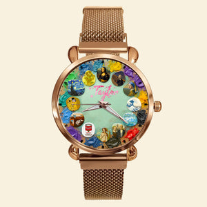 Timeless Art Mesh Strap Quartz Watch Personalized Gifts for Artist 02NADT310725