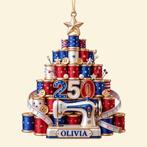 Festive Stitching Machine Ornament - Personalized Gift For Sewing Lovers 05PGTN050926