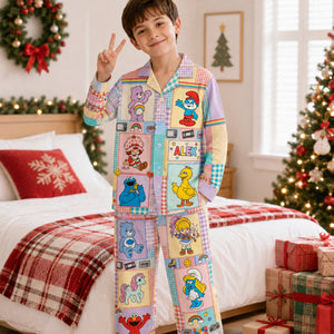 Lovely Nostalgic Cartoon Characters Pajama Set - Personalized Gifts 06naqn260826