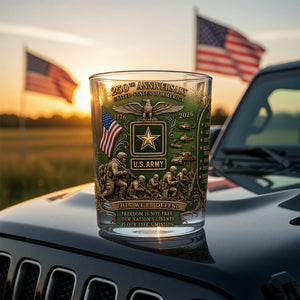 USA 250th Anniversary 11oz Round Glass - Gifts For Veterans 01qhqn290526