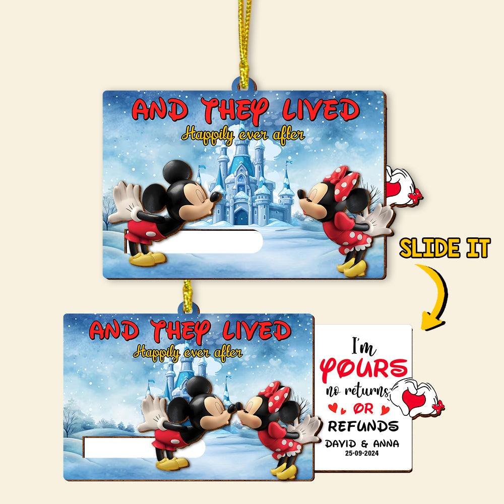 Personalized Gifts For Couple Wooden Slider Ornament 01qhtn181024 - Ornament - GoDuckee