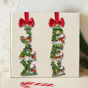 Chilling Time Alphabet Ornament - Personalized Gift For Stoners 03TOLU251025