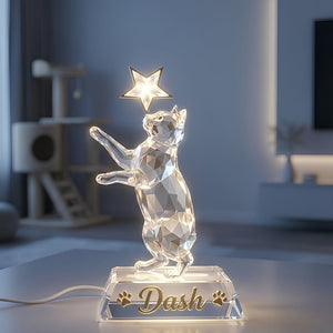 Charming Cat Standing Up Light Box, Personalized Gifts For Cat Lovers 04qhdt251225