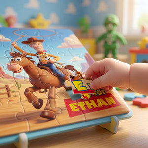 Custom Photo Cowboy Jigsaw Puzzle - Personalized Gifts For Kids 01hulu250626