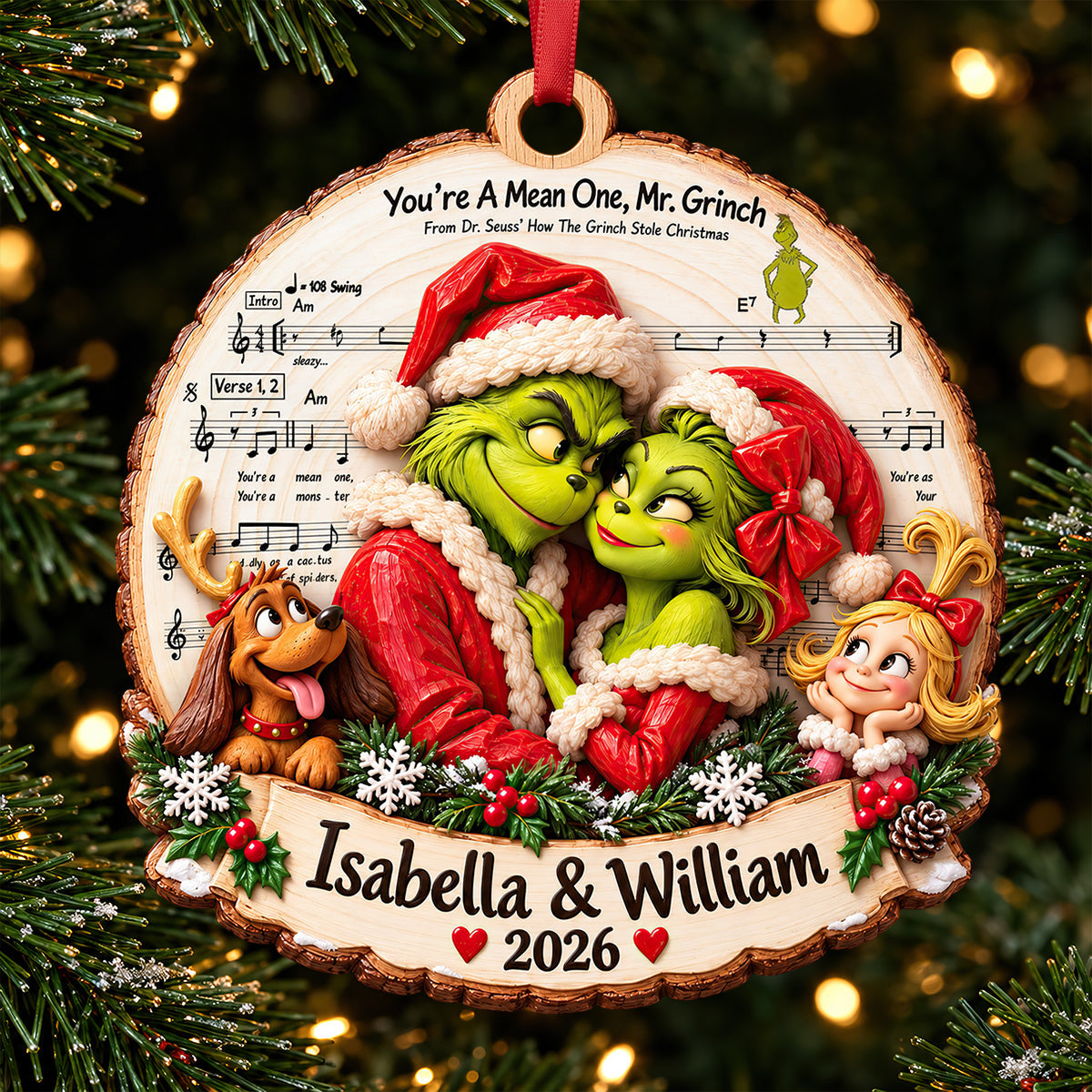 You’re A Cheeky One Christmas Ornament - Personalized Gifts For Couple 05HUDT221026