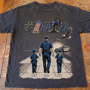 Best Police Dad Ever Shirt - Personalized Gifts For Police Dads 03QHDT250526
