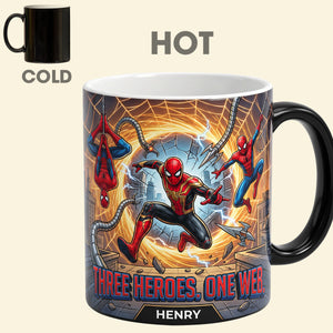 Three Heroes One Web Color Changing Coffee Mug - Personalized Gifts 02hatn050826