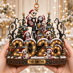 Spooky Family Christmas Ornament - Personalized Gifts For Family 01padt051026