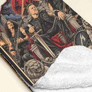 Metallica Rock Emperor Tarot Blanket - Personalized Gifts For Music Lovers 05hutn291026