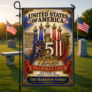 America 250th Anniversary Garden Flag - Personalized Gifts For Patriots 04paqn290526