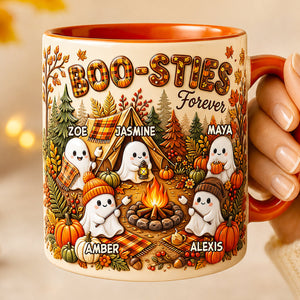 Boo-Sties Forever Fall Camping Coffee Mug - Personalized Gift For Besties 01TODT190826