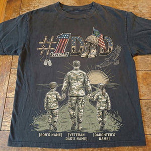 Best Veteran Dad Ever Shirt, Personalized Gifts For Military Dad 02qhdt250526