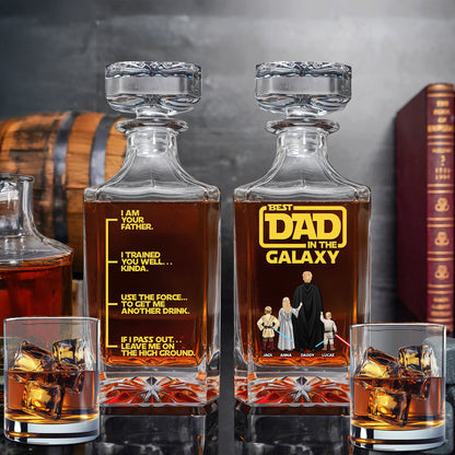 Galaxy Dad Whiskey Bottle - Personalized Gift For Dad 01TOTN060525HHHG-Homacus