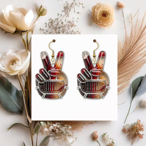 Off-road Hand Sign Earrings, Personalized Gifts For Off-Road Girl 02qhtn120725