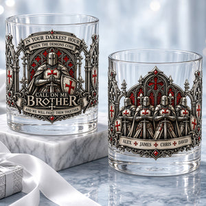 Knight Brother Drinking Glass - Personalized Gifts For Brothers 02padt231026