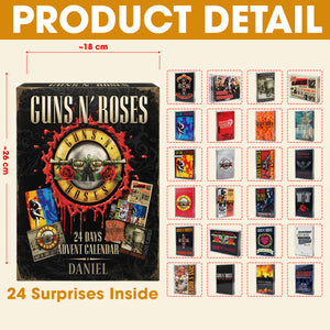 Guns N' Roses Rebellious Hard Rock Advent Calendar Blind Box - Personalized Christmas Gifts For Rock Lovers 02hutn271026