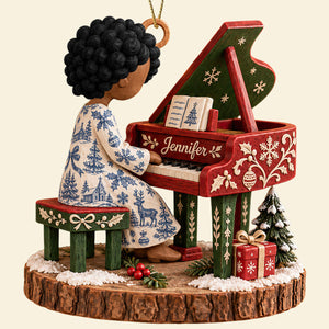 Pianist Girl Christmas Ornament - Personalized Gifts For Piano Lovers 04padt120926-Homacus