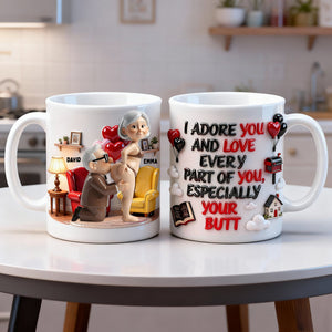 Cheeky Kisses Couple Coffee Mug - Personalized Gifts For Couples 05OHLU261225